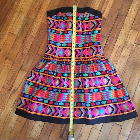 𝅺DEADSTOCK vintage dress 80s NWT tulle skirt strapless bodice corset A.J. Bari - Picture 10 of 15